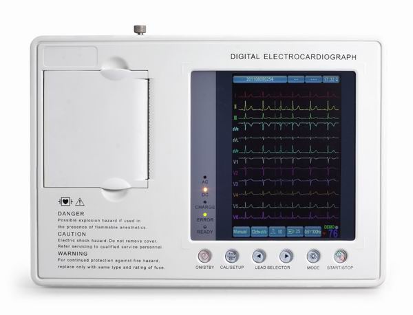 Se - 3c ECG numérique à écran couleur à trois canaux
